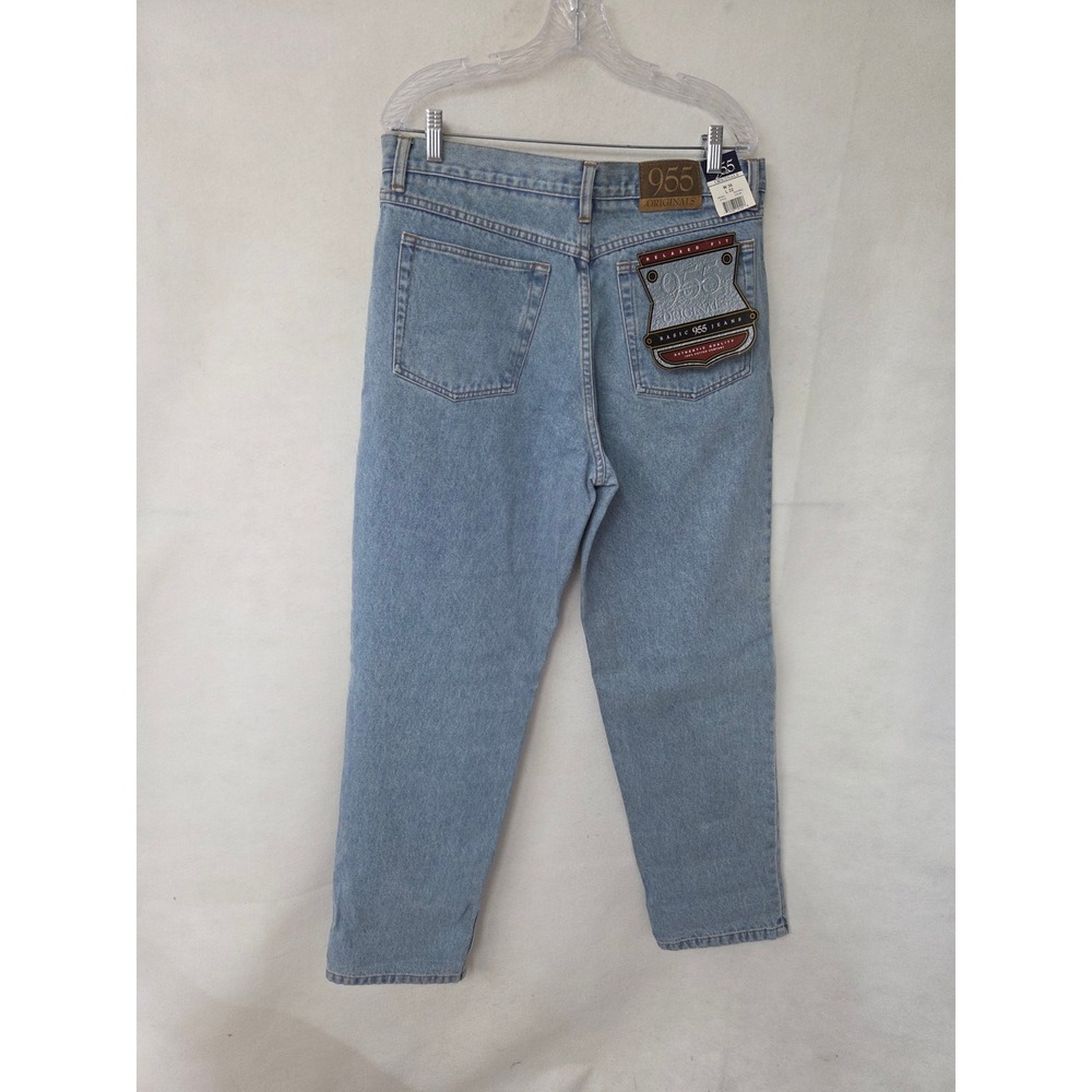 955 Originals Relaxed Fit Jeans Mens 36x32 Light Blue Silk Wash Vintage 90s NWT